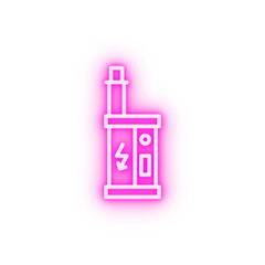 Quit smoking vaper neon icon