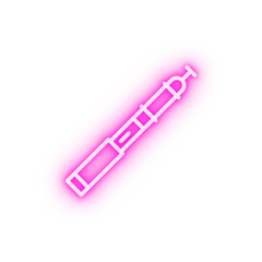 Quit smoking vaper neon icon