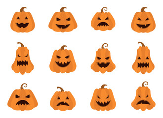 Halloween pumpkin vector design illustration isolated on white background 