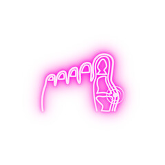 bursitis toe pain neon icon