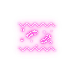 Intestinal flora intestine concept line neon icon