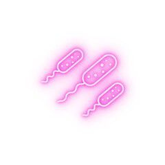 Bacteria microorganisms concept line neon icon