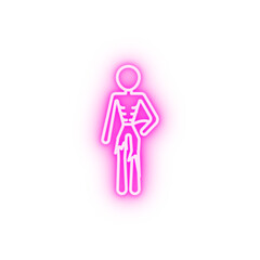 Poor man weak neon icon