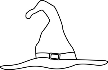 witch hat design illustration isolated on white background 