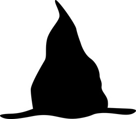witch hat design illustration isolated on transparent background 