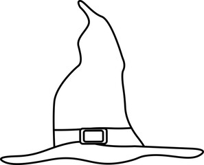 witch hat design illustration isolated on transparent background 