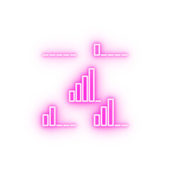 set of signal neon icon
