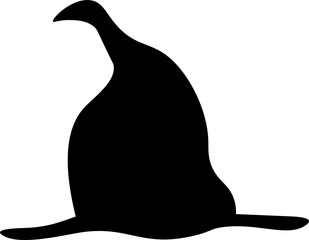 witch hat design illustration isolated on transparent background 