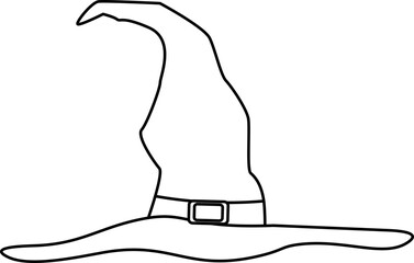 witch hat design illustration isolated on transparent background 