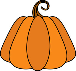 pumpkin design illustration isolated on transparent background 