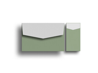 Minimal envelope with invitation card mockup