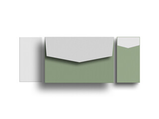 Minimal envelope with documents mockup
