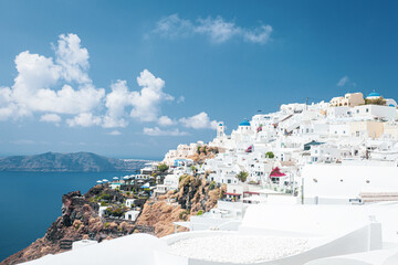 Imerovigli town on Santorini island in Greece - 534945002