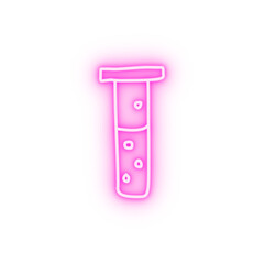 vial with liquid sketch neon icon
