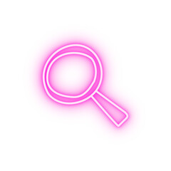 magnifier sketch neon icon