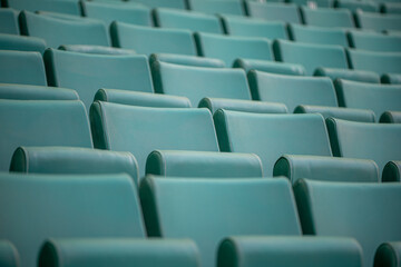 Empty seats of the stadium