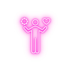 balance business neon icon