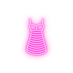 Nightdress clothes dress neon icon