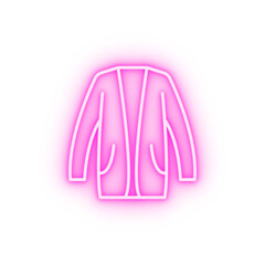 Cardigan clothes woman dress neon icon