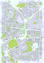 City plan City Map with Parks