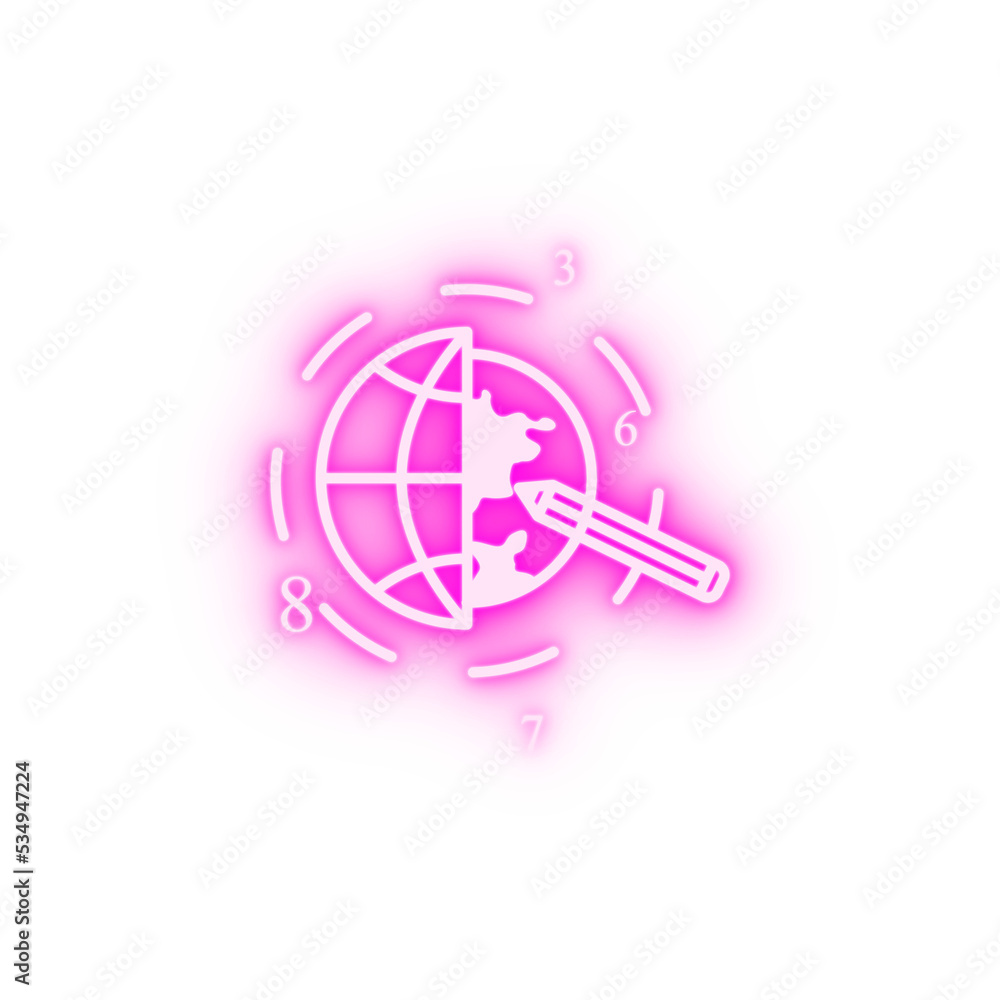 Sticker cursor colored neon icon