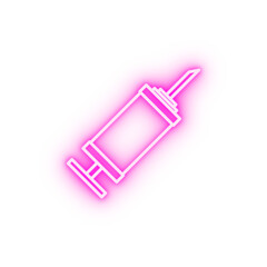 syringe neon icon