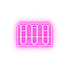 flasks neon icon