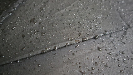 rain drops on the umbrella