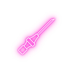 Catheter neon icon