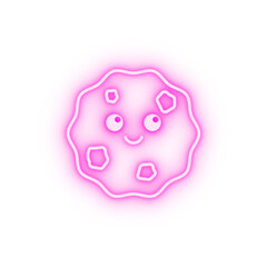 Fototapeta na wymiar Blood cookie neon icon
