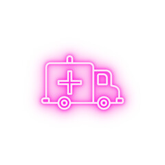 Ambulance neon icon