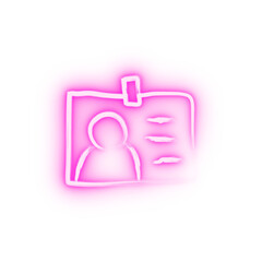 entrance badge sketch style neon icon