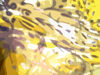 Abstract background in yellow-brown-white tonality for textiles or prints. Spreading background with floral pattern for wallpaper, covers, fashion, interior solutions, business concepts, scrapbooking