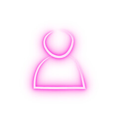 human sketch style neon icon