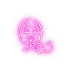 farmer avatar sketch style neon icon