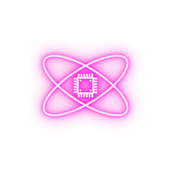 Smart cheap artificial intelligence concept line neon icon
