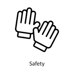Obraz premium Safety Outline Vector Icon Design illustration on White background. EPS 10 File