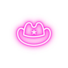 Cowboy USA neon icon
