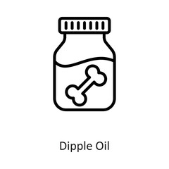 Dipple Oil Outline Vector Icon Design illustration on White background. EPS 10 File