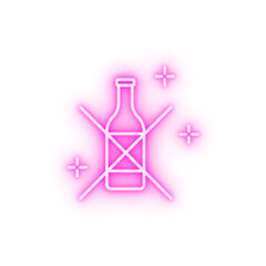 No drinks airplane airport neon icon