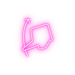 Swipe screen finger neon icon