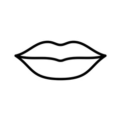 Female lips icon Woman lips. Pictogram isolated on a white background.