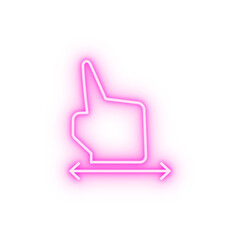 Touch finger hand neon icon