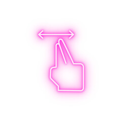 Obraz premium Swipe finger touch neon icon