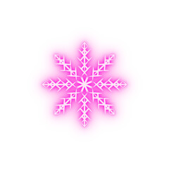 Snowflake neon icon