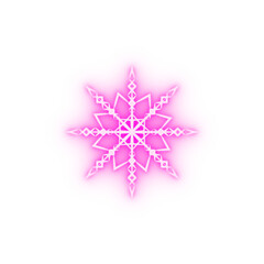 Snowflake neon icon