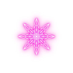 Fototapeta premium Snowflake neon icon