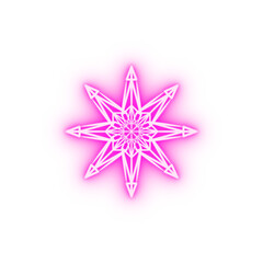 Snowflake neon icon