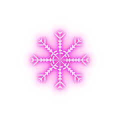 Snowflake neon icon