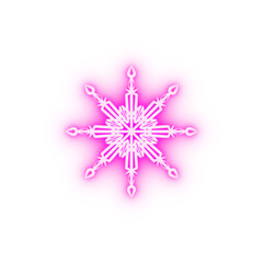 Snowflake neon icon